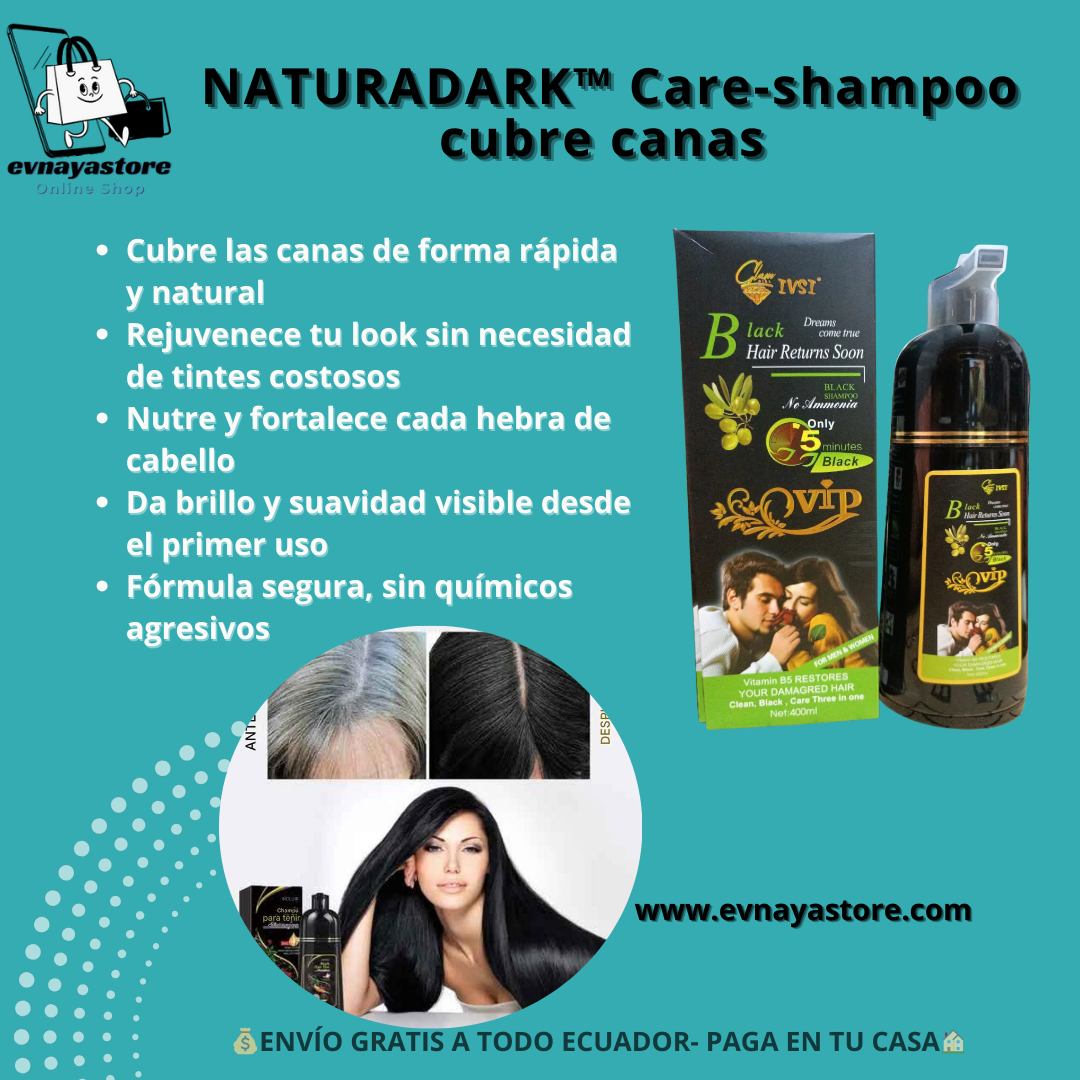 NATURADARK™ Care-shampoo cubre canas tarro 400ml