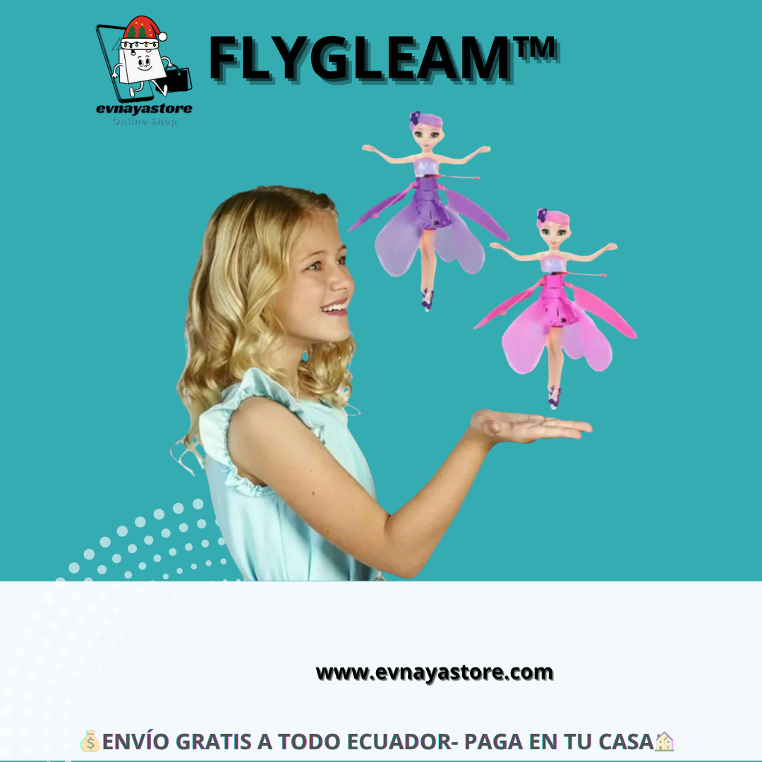 FLYGLEAM™-Muñeca Hada Voladora giratoria con luces