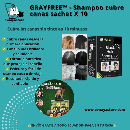 GRAYFREE™ - Shampoo cubre canas sachet X 10