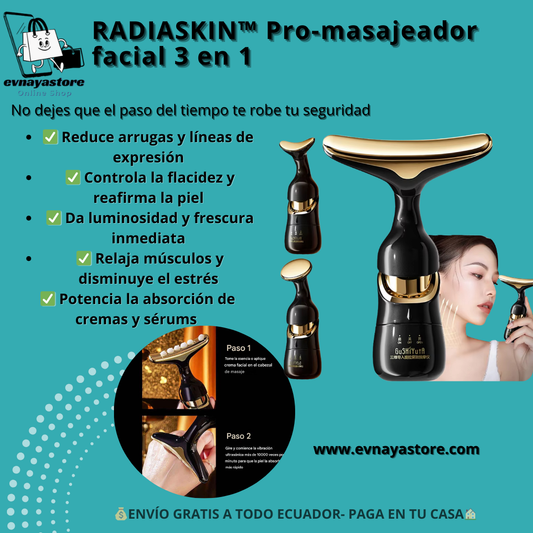 RADIASKIN™ Pro-masajeador facial 3 en 1